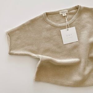 Oat & Co Girls Sand Oversized Knit Tee (Fits Sz 2-3)‎